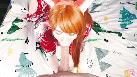 Бездонная глотка рыжей нимфоманки в деле