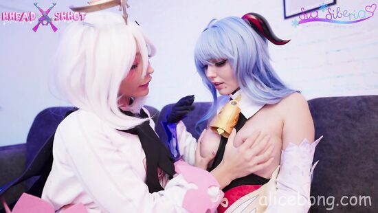 Genshin: писечные забавы Гань Юй и Паймон