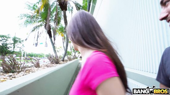 Случайный прохожий не отказался трахнуть длинноногую сучку на улице