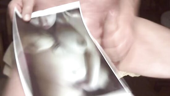 Cum tribute on her big tits