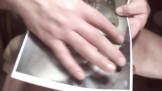 Cum tribute on her big tits