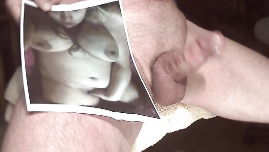 Cum tribute on her big tits