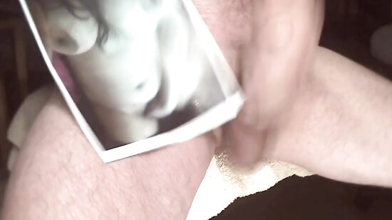 Cum tribute on her big tits