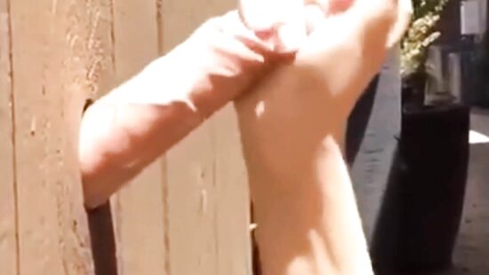 Через дырку 